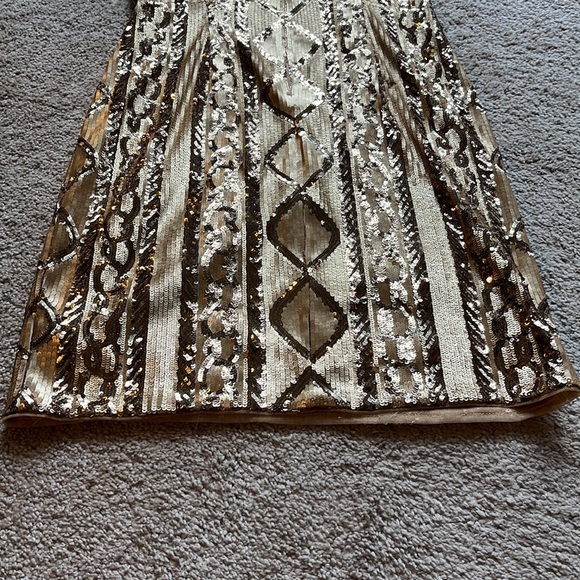 NWTs Gold Dress - Adrianna Papell - Picture 9 of 11